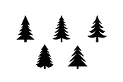 Woodland & Forest Tree Silhouettes B, an Illustration by jahid234 (Thumbnail 12 of 41)