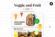 Veggie and fruit social media, a Social Media Template by Chanut is industries (Thumbnail 10 of 11)