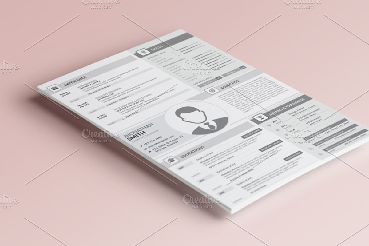MS Word Resume Template Cover Letter, a Resume Template by WonderShop (Photo 2 of 3)