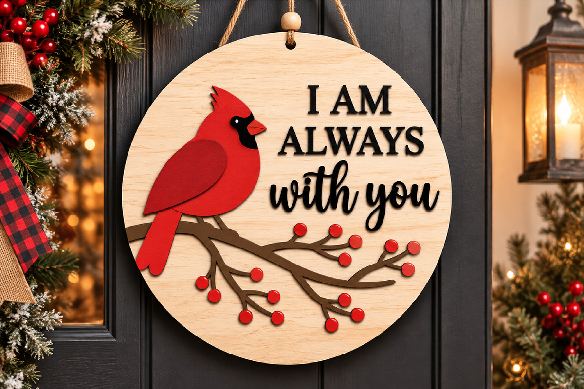 Red Cardinal Christmas Laser Cut SVG, a Seasonal Illustration by Canvas Craft (Photo 4 of 6)