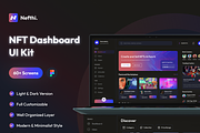 Nefthi - NFT Dashboard UI Kit, an UI Kit Template by Moni Studio (Thumbnail 1 of 3)
