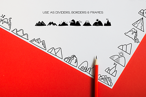 Mountain Doodles - Dingbats Font