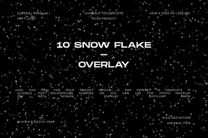 10 Snow Flake Overlay Background, a Texture Graphic by Pitchlook.Studio