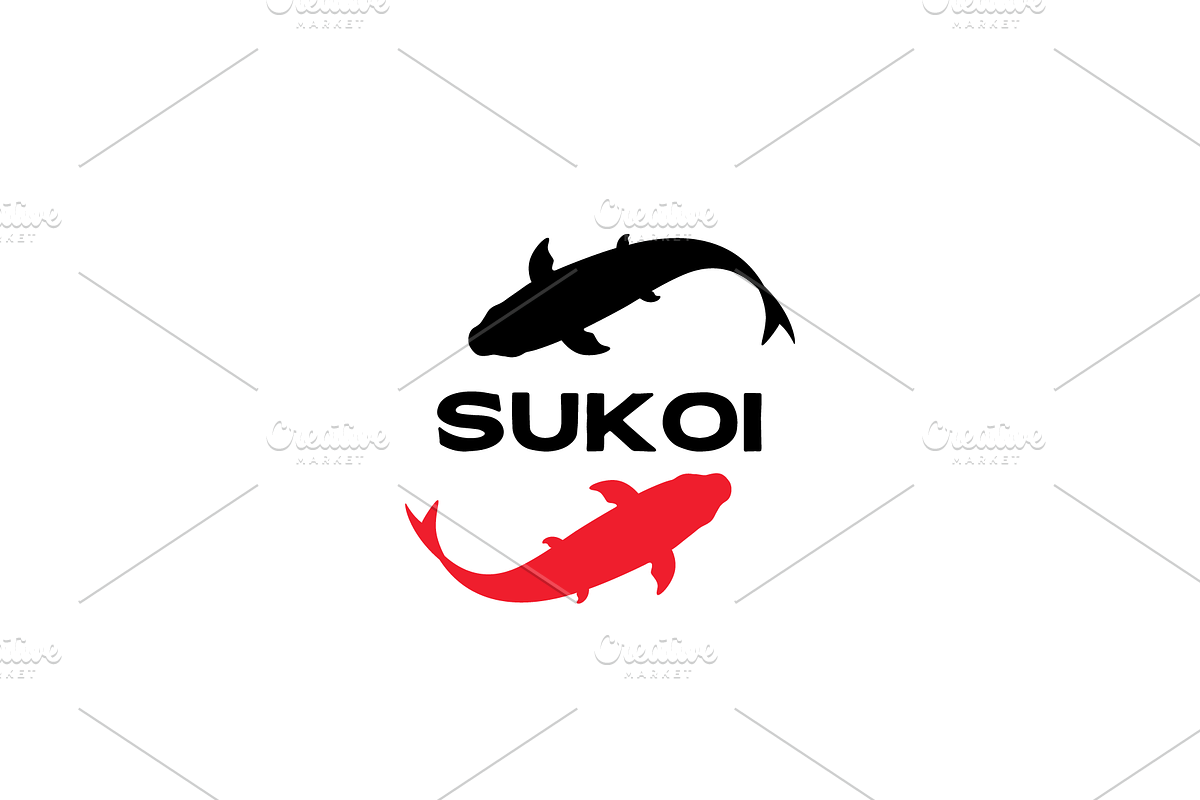 koi fish animal symbolism logo, a Branding & Logo Template by devastd