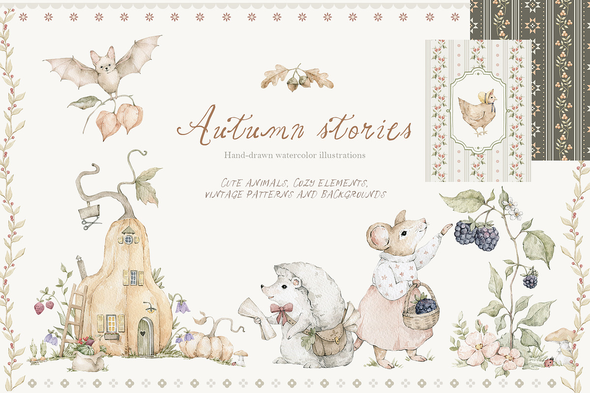 Autumn Stories. Watercolor Animals, an Animal Illustration by Kreker Kate (Photo 1 of 13)