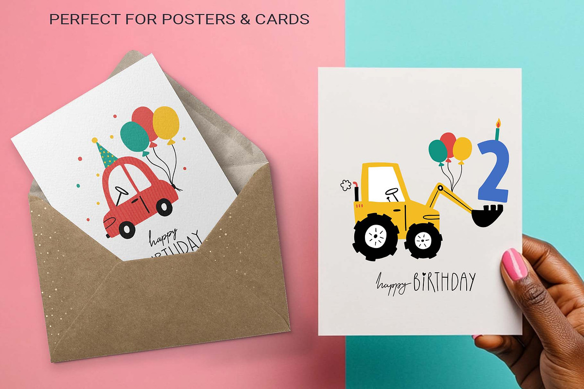 Happy Cars – Kids Clipart Set, a Transportation Illustration by Irina Ostapenko (Photo 10 of 11)