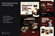 Figma Barbershop Landing Page, a Landing Page Template by Musara (Thumbnail 1 of 6)