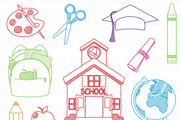 Doodle School Photoshop Brushes preview 7