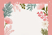Pink floral border forming a decorative frame, surrounding an em, an Illustration by Studio ANNA (Thumbnail 2 of 2)