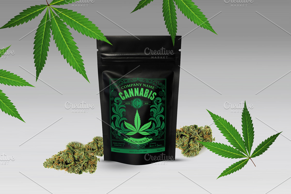 Cannabis Label Logo, a Branding & Logo Template by Shwet Art (Photo 2 of 6)