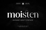 Moisten - Elegant Serif Family Font, a Serif Font by Flawless And Co (Thumbnail 1 of 10)