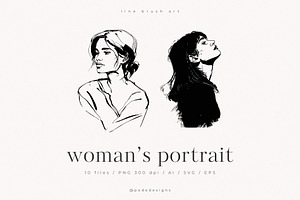 Woman's Portrait I, a Person Illustration by PeDe Designs