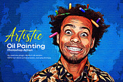 Artistic Oil Paintingt Effect, an Action Add-On by DesignCave (Thumbnail 1 of 5)