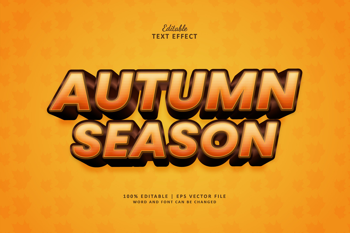 Text Effect Autumn Season, a Brushes & More by Navy Graphic (Photo 1 of 2)