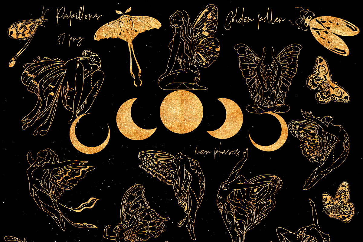 NIGHT MAGIC butterflies women flora, an Animal Illustration by ArtOLB (Photo 3 of 14)