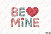 Valentine Faux Yarn Be Mine Png, an Illustration by CraftArtStudio (Thumbnail 1 of 4)
