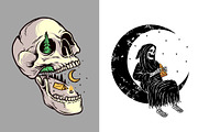 25 in 1 Bundle - Skull Illustrations, a Person Illustration by gunaonedesign (Thumbnail 18 of 21)
