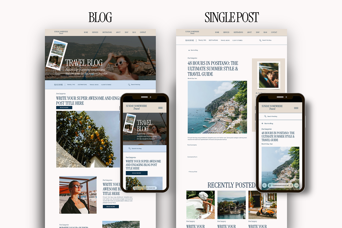 Luxury Travel Agency Showit Website, a Squarespace Template by Warmsoulgallery (Photo 7 of 14)