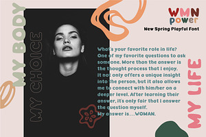 WMN Power Spring Playful Font