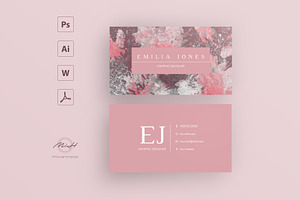 Marble business card template