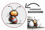 Whimsical Easter Bee Clipart, an Illustration by Libby Wishes (Thumbnail 3 of 6)