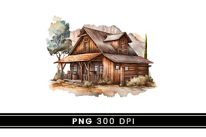 Western Texas Cowboy Ranch Clipart