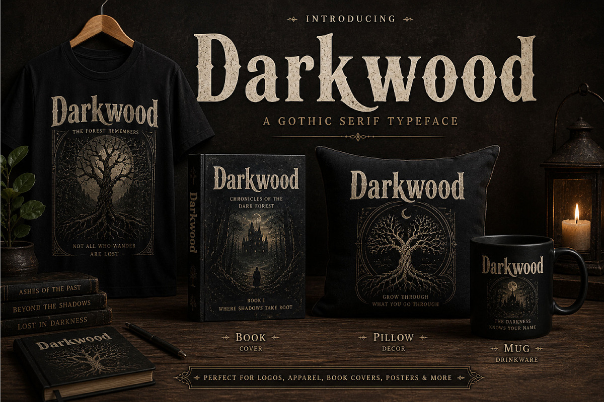Darkwood, a Blackletter Font by Wow Magic
