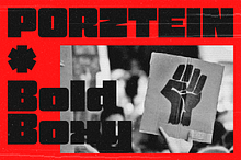 Porztein - Bold and Boxy Fonts