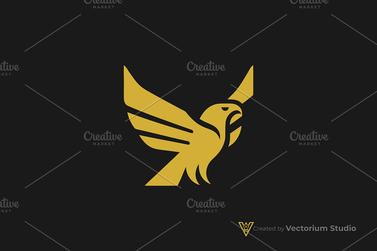 Geometric Eagle Flying Bird Logo, a Branding & Logo Template by Vectorium Studio (Photo 2 of 5)