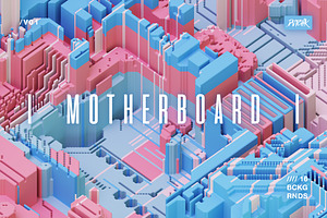Motherboard | 3D Circuit Backgrounds, a Background Graphic by dvtchk