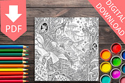 Alien Sci Fi Coloring Pages Bundle, a Brochure Template by LA Design (Thumbnail 5 of 10)