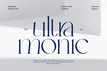 Ultra Monic | Serif Display, a Serif Font by Taboja Studio