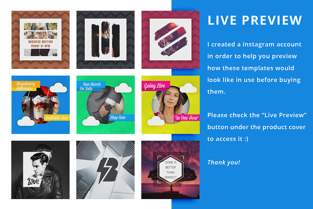 Instagram Video Photoshop Templates, a Social Media Template by Brandspark (Photo 4 of 10)