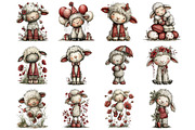 Cute Spring Lamb Clipart, a Graphic by CitraGraphics (Thumbnail 3 of 5)