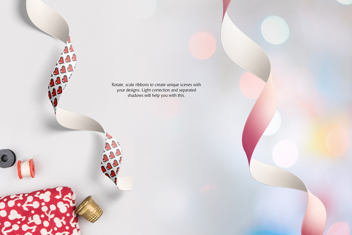 Ribbon Mockups Set, a Packaging Mockup by rebrandy (Photo 6 of 13)