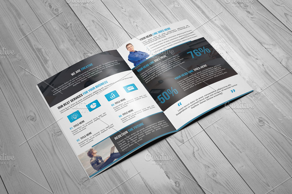 Corporate Bi Fold Brochure Template, a Brochure Template by Alice_s (Photo 3 of 8)