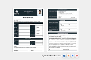 Clean Registration Form, a Stationery Template by iDoodle Studio