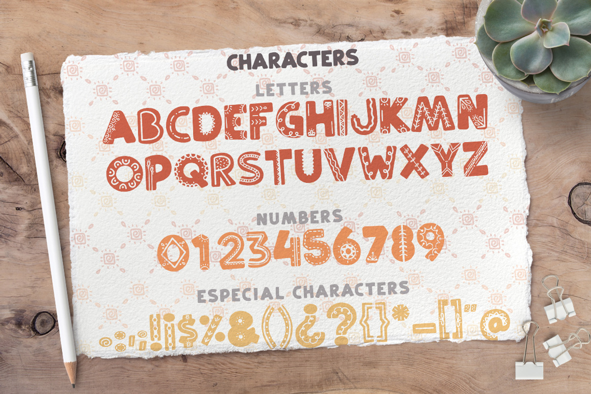 Ethnic love font BUNDLE+ 40 ELEMENTS preview 2