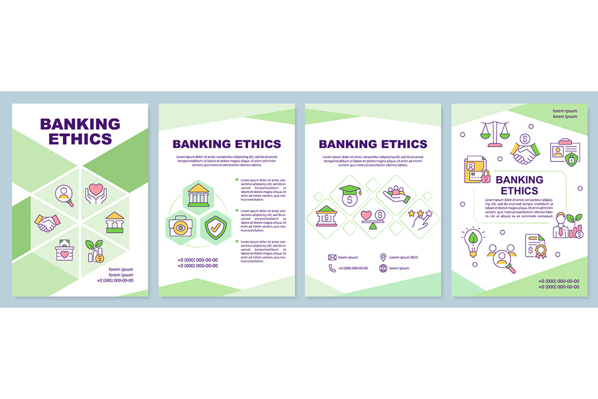 Banking ethics green brochure, a Brochure Template by IMG Visuals