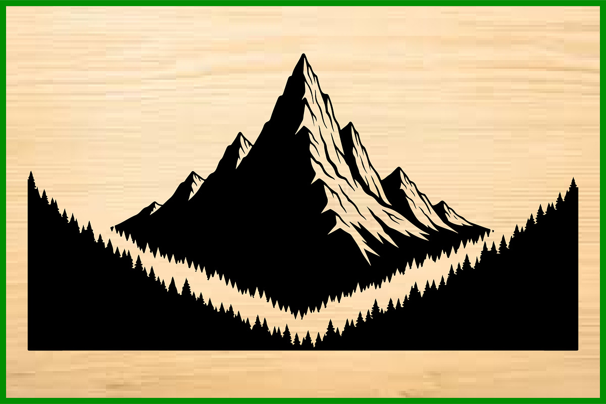 50 Mountain Silhouette Clipart Vecto, an Illustration by Gaye Art (Photo 3 of 4)