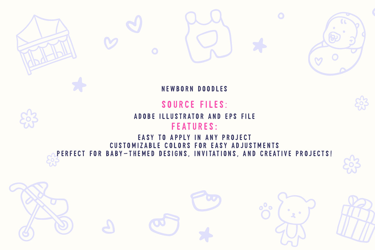 New born baby essentials doodles, an Object Illustration by youken (Photo 4 of 4)