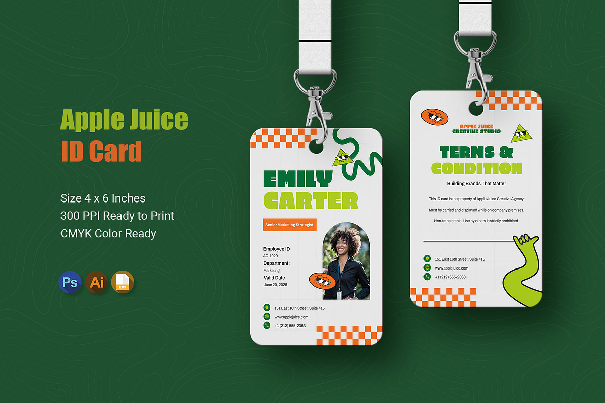 Apple Juice - ID Card, a Card Template by Esensifiksi.studio (Photo 1 of 3)