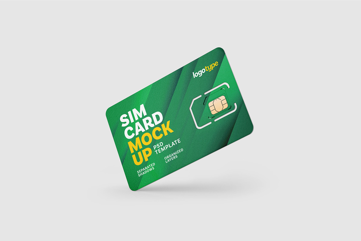 Sim Card Mockup Set, a Print Template by Deeplab