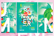 Tropical Summer Party Flyer Template, a Flyer Template by InTheSky15 (Thumbnail 3 of 4)