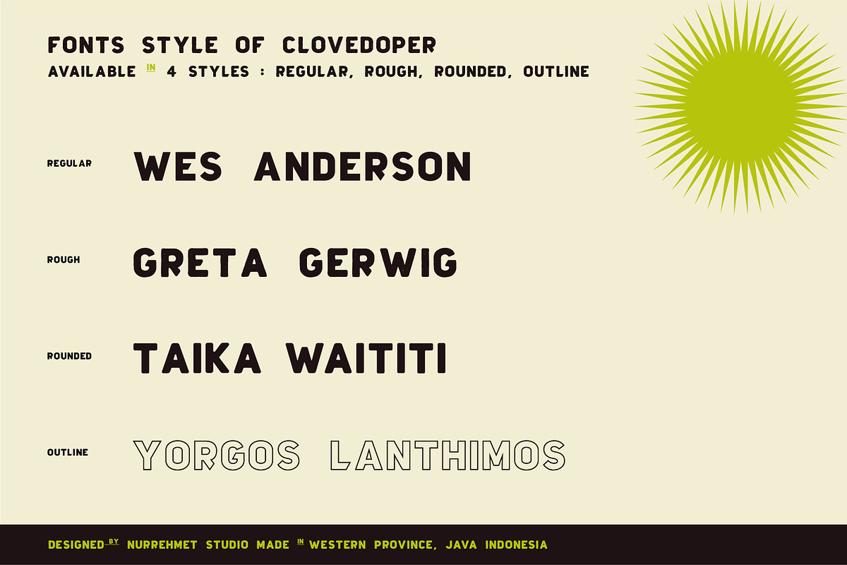 Clovedoper Family - Modern Vintage, a Font by Nurrehmet Studio (Photo 2 of 10)