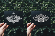 East lotus. Graphic set, a Decorative Illustration by Moonflora (Thumbnail 4 of 4)