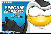 Penguin Character - In 12 Poses, an Animal Illustration by DesignWolf (Thumbnail 1 of 2)
