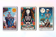 Sarcastic Skeleton Tarot Card Clipar, an Illustration by CreationArt (Thumbnail 3 of 6)