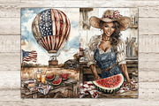 Fourth of July Junk Journal Page, a Person Illustration by GlamArtZhanna (Thumbnail 10 of 10)