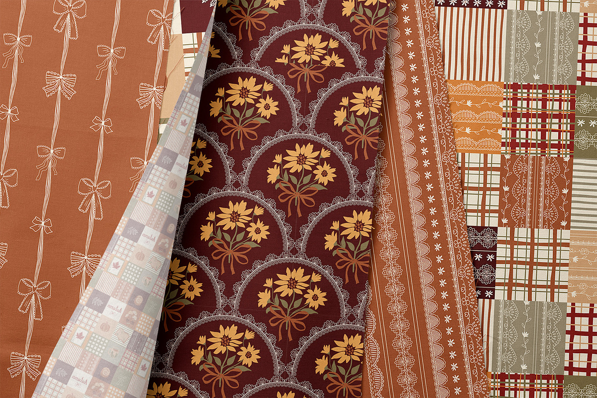Autumn lace patterns Vector, a Pattern Graphic by Tani Kuzminka (Photo 10 of 24)